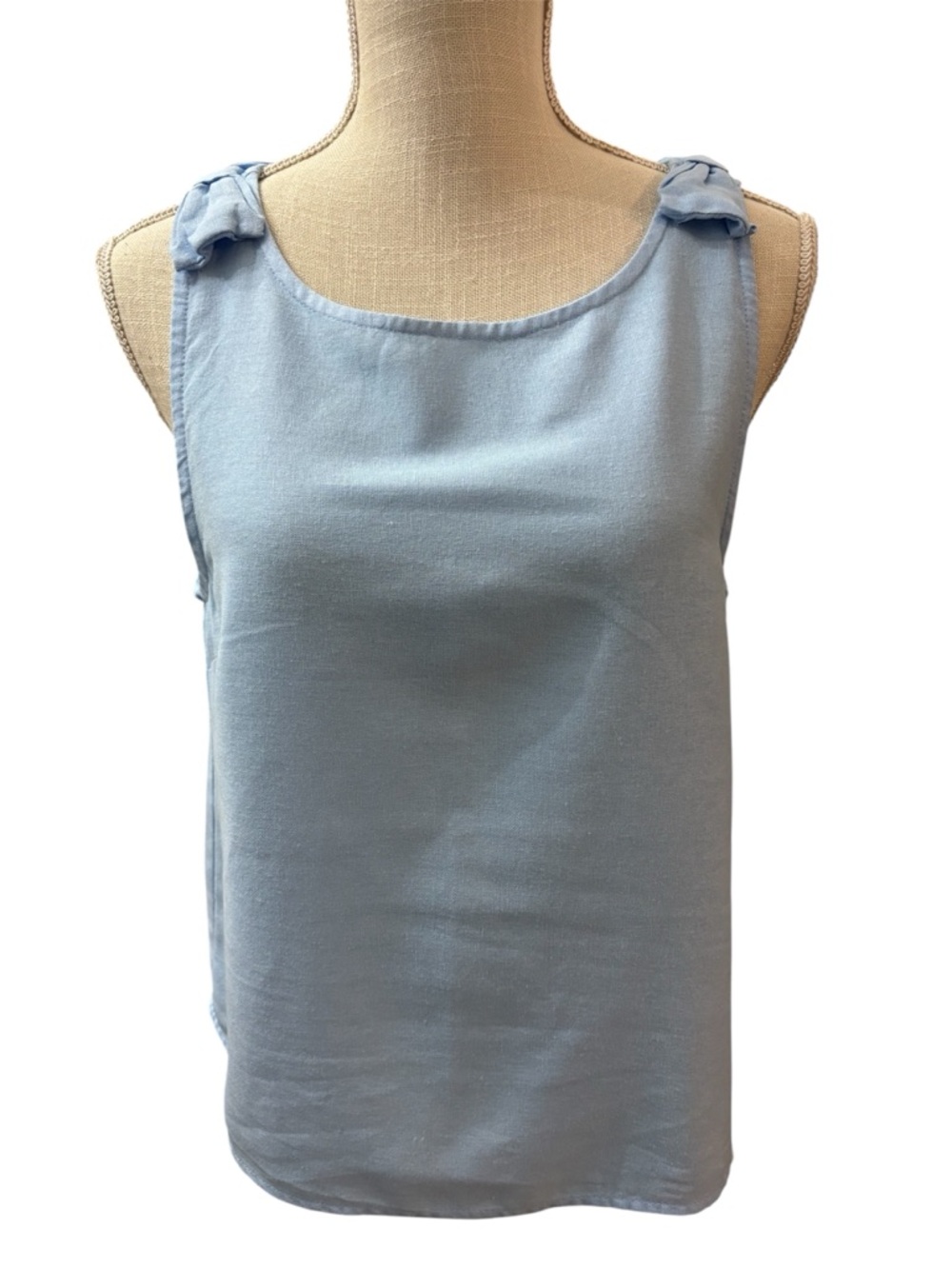 Joie Woman’s Light Blue Sleeveless Tie-Shoulder Women's Top Sz/S